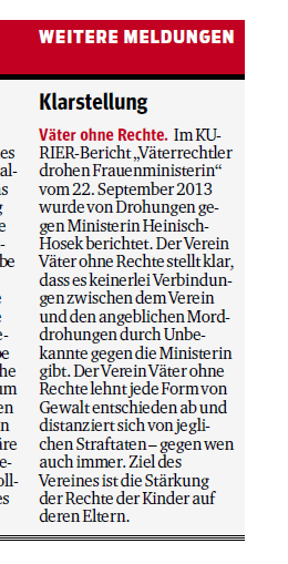 Klarstellung_VoR_Kurier_20131010